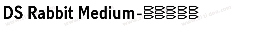 DS Rabbit Medium字体转换